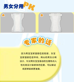 男宝宝和女宝宝用纸尿裤有区别吗？